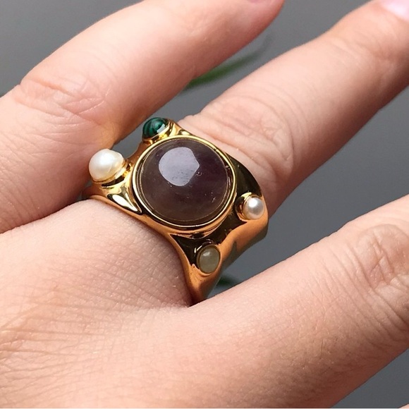 J.CREW wide stone ring - Picture 2 of 7